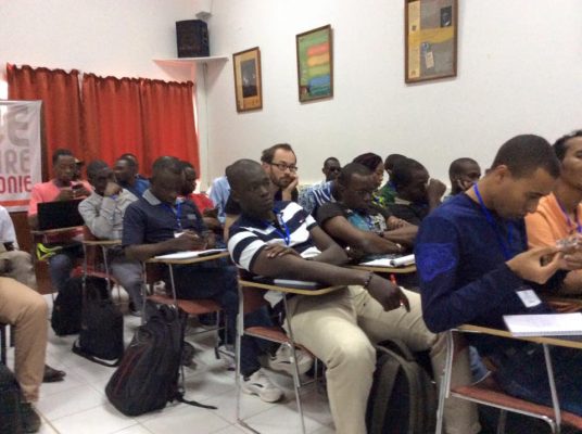 Les Mondoblogueurs en pleine formation, &agrave; Dakar 2015